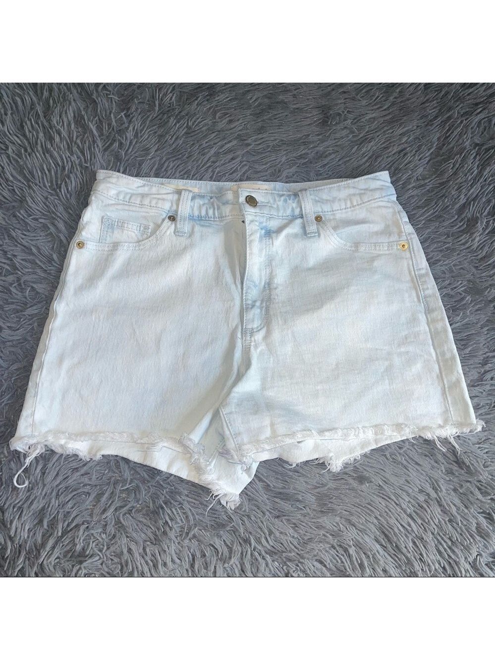 Universal Thread Vintage Midi Shorts Blue- Distressed